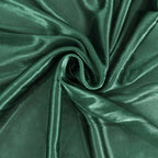 Satin 14ft Table Skirt Hunter Emerald Green - Pleated Double Drape Table Cover - Bell Racket Store
