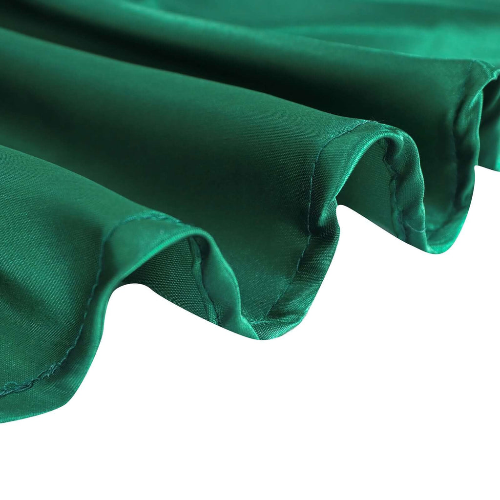Satin 60"x60" Table Overlay Square Tablecloth Hunter Emerald Green - Smooth Silky Touch Table Cover - Bell Racket Store