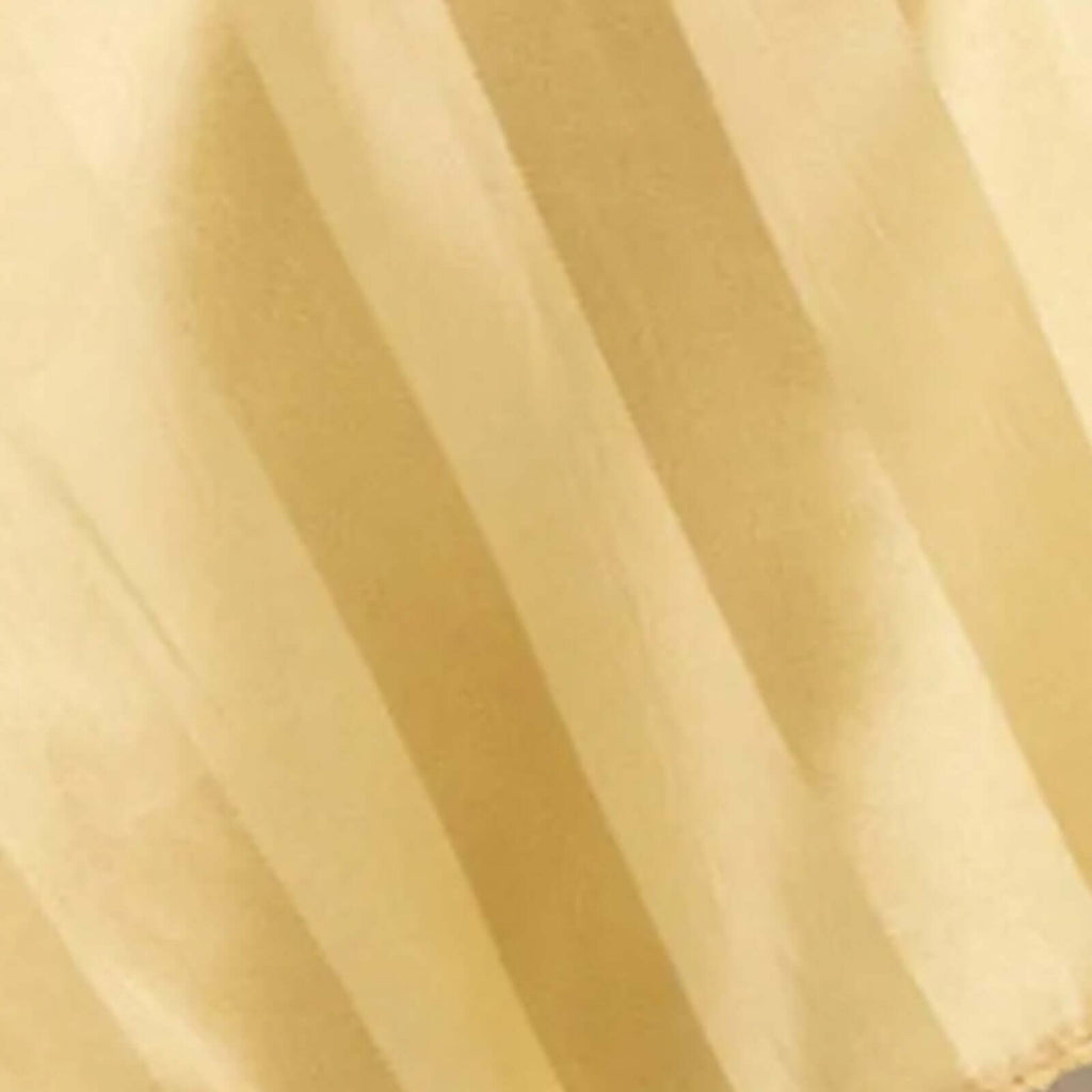 Satin 72"x72" Table Overlay Square Tablecloth Champagne - Stripe Table Topper - Bell Racket Store