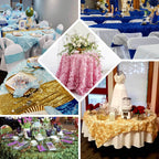 Satin 72"x72" Table Overlay Square Tablecloth Dust Rose - 3D Rosette Table Cover - Bell Racket Store