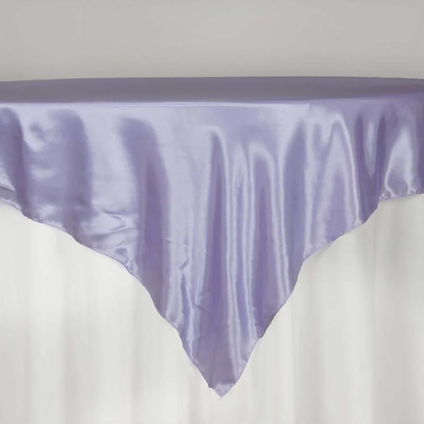 Satin 72"x72" Table Overlay Square Tablecloth Lavender Lilac - Smooth Finish Table Cover - NestOCart