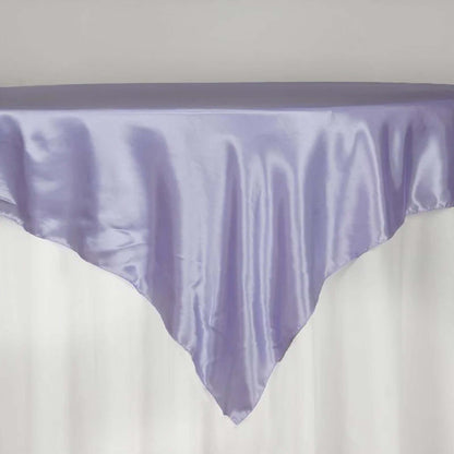 Satin 72"x72" Table Overlay Square Tablecloth Lavender Lilac - Smooth Finish Table Cover - NestOCart