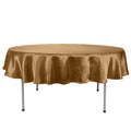 Satin 90" Round Tablecloth Gold - Smooth and Lustrous Table Cover