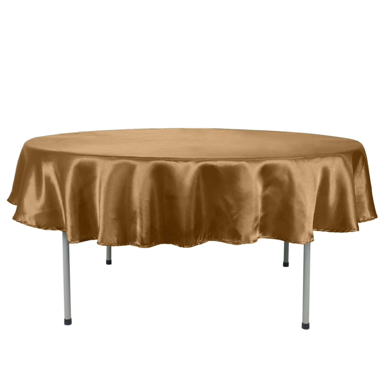 Satin 90" Round Tablecloth Gold - Smooth and Lustrous Table Cover