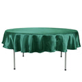Satin 90" Round Tablecloth Hunter Emerald Green - Smooth and Lustrous Table Cover - Bell Racket Store