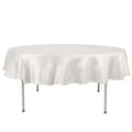 Satin 90" Round Tablecloth Ivory - Smooth and Lustrous Table Cover