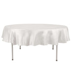 Satin 90" Round Tablecloth Ivory - Smooth and Lustrous Table Cover