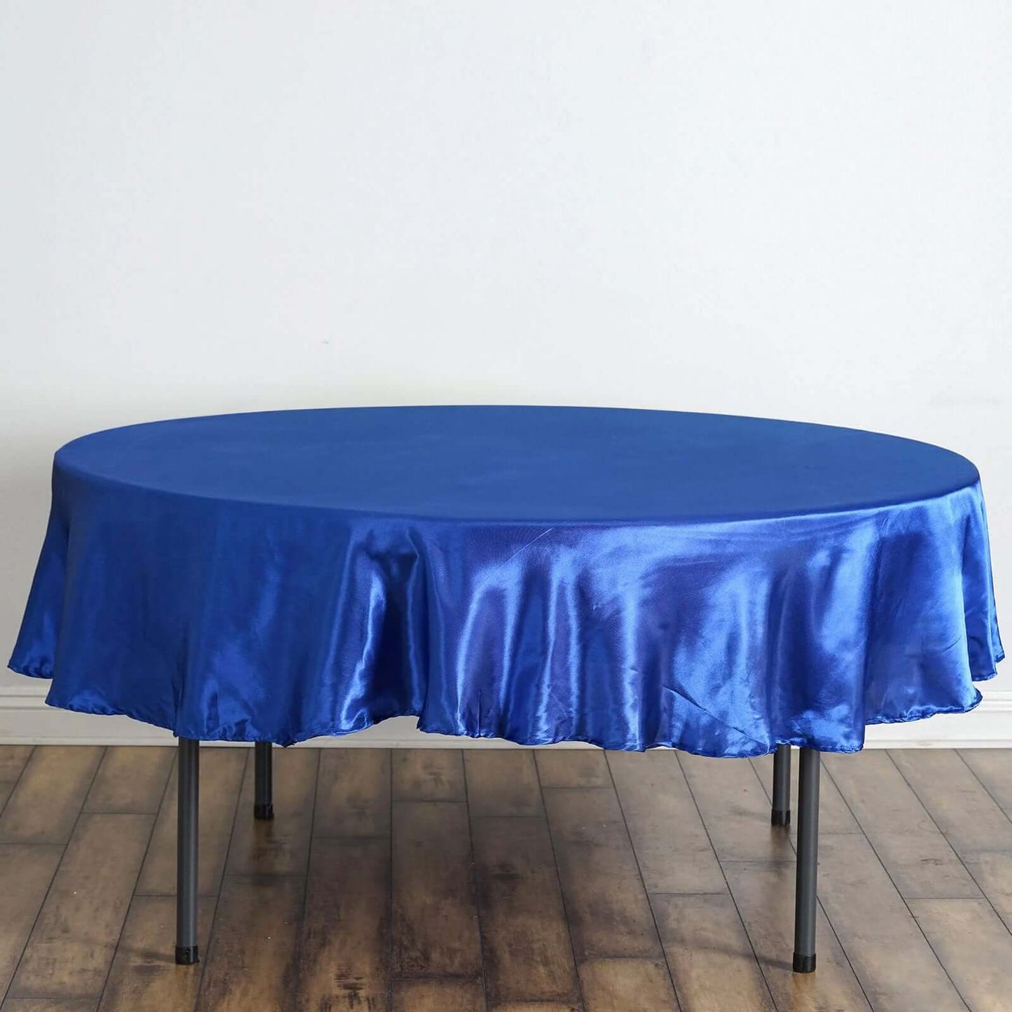 Satin 90" Round Tablecloth Royal Blue - Smooth and Lustrous Table Cover - NestOCart