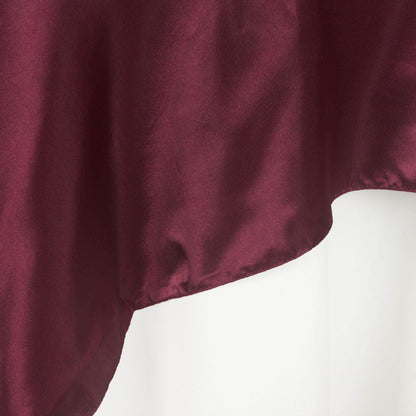 Satin 90"x90" Table Overlay Square Tablecloth Burgundy - Smooth Finish Table Topper - NestOCart