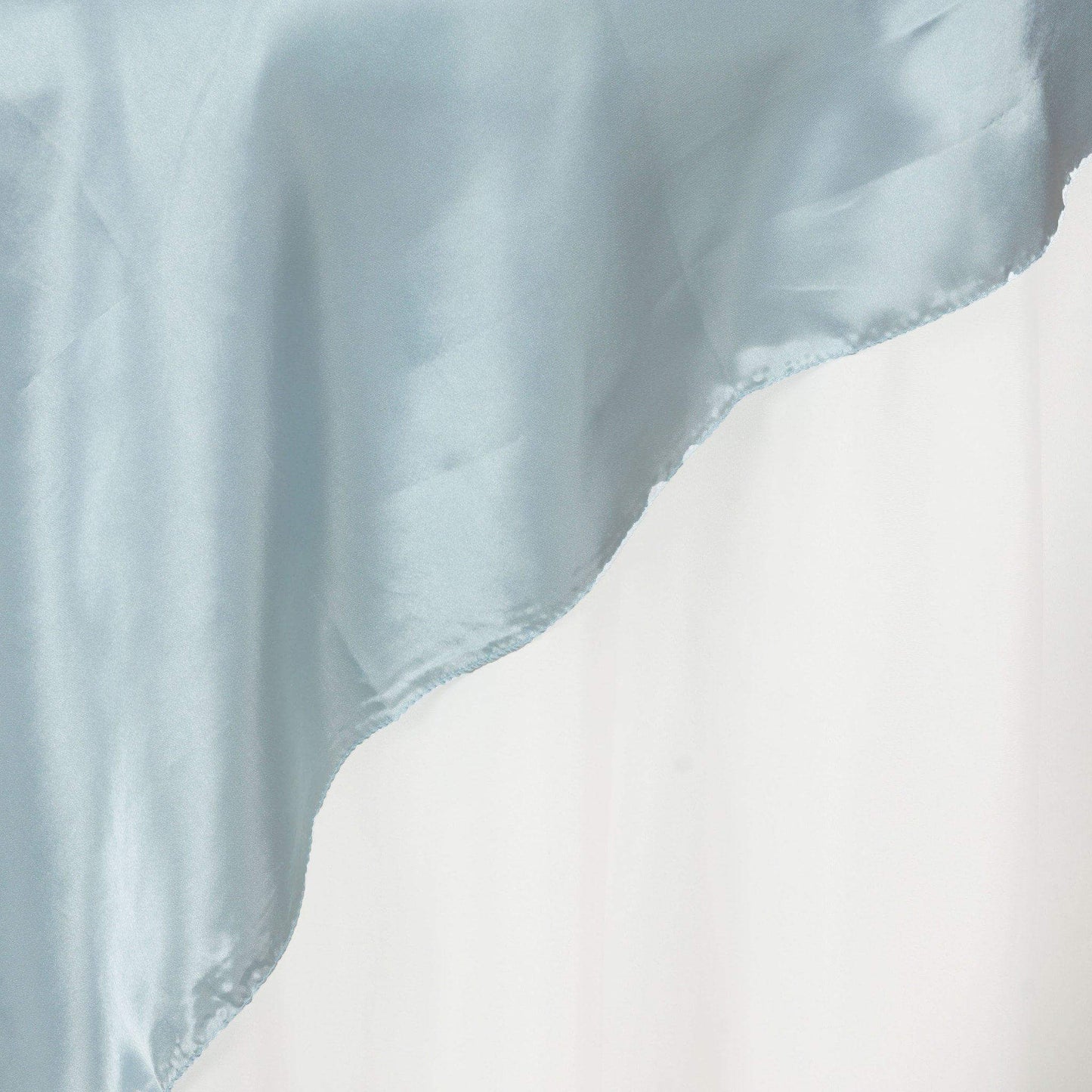Satin 90"x90" Table Overlay Square Tablecloth Light Blue - Smooth Finish Table Topper - NestOCart