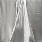 Satin Rectangular 90"x132" Tablecloth Silver - Seamless Table Cover