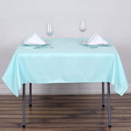 Polyester Square 54"x54" Tablecloth Light Blue - Wrinkle-Resistant & Durable Table Cover