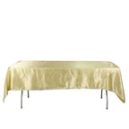 Satin Rectangular 60"x102" Tablecloth Champagne - Smooth and Lustrous Table Cover - Bell Racket Store
