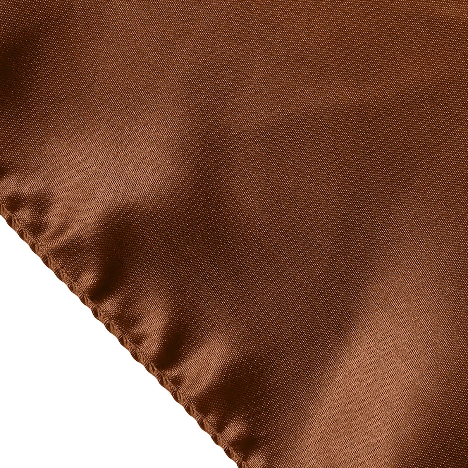Satin Rectangular 60"x102" Tablecloth Cinnamon Brown - Smooth and Lustrous Table Cover - Bell Racket Store