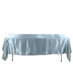 Satin Rectangular 60"x102" Tablecloth Dusty Blue - Smooth and Lustrous Table Cover - Bell Racket Store