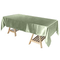 Satin Rectangular 60"x102" Tablecloth Dusty Sage Green - Smooth and Lustrous Table Cover