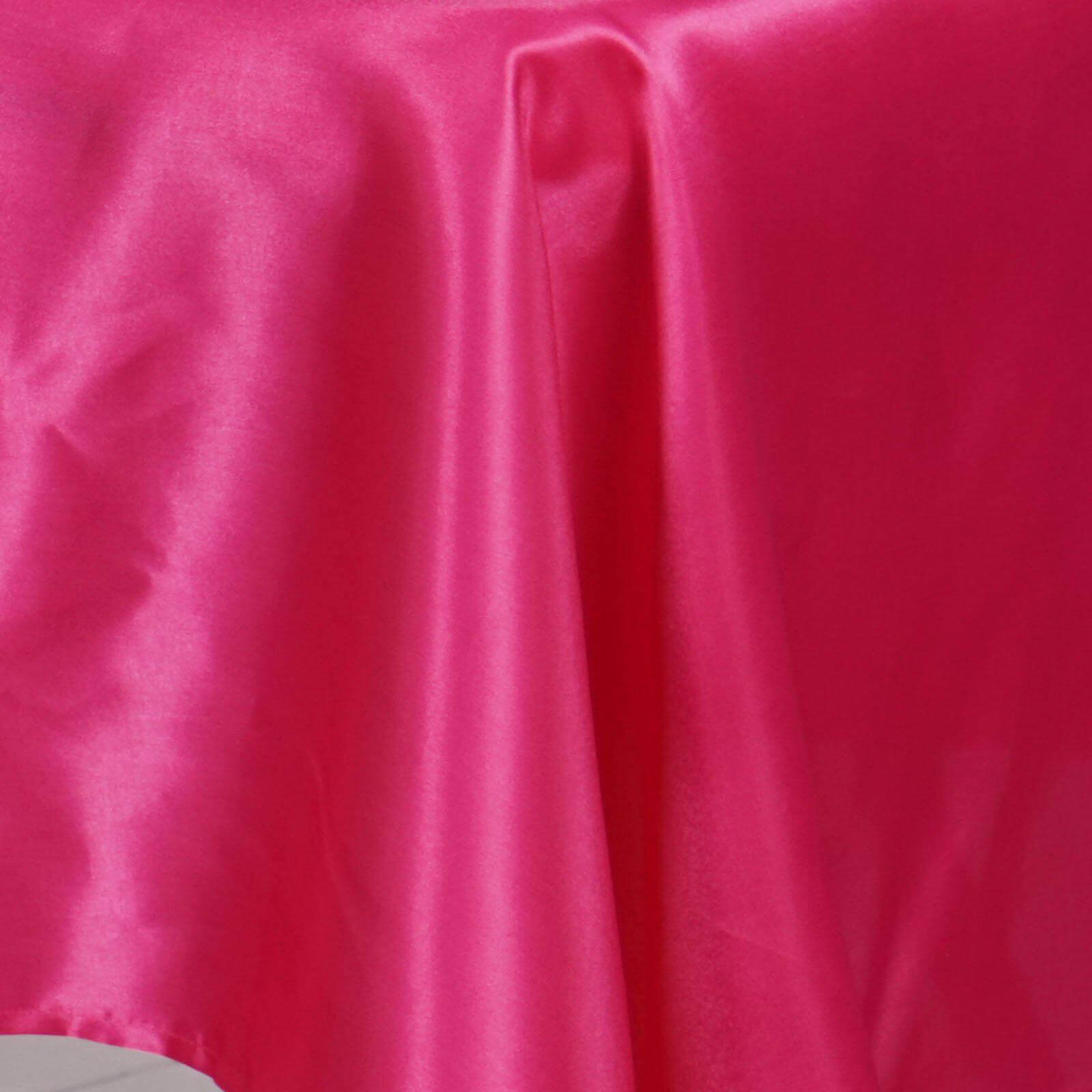 Satin Rectangular 60"x102" Tablecloth Fuchsia - Smooth and Lustrous Table Cover - NestOCart