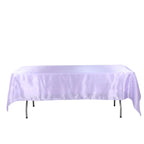 Satin Rectangular 60"x102" Tablecloth Lavender Lilac - Smooth and Lustrous Table Cover - Bell Racket Store
