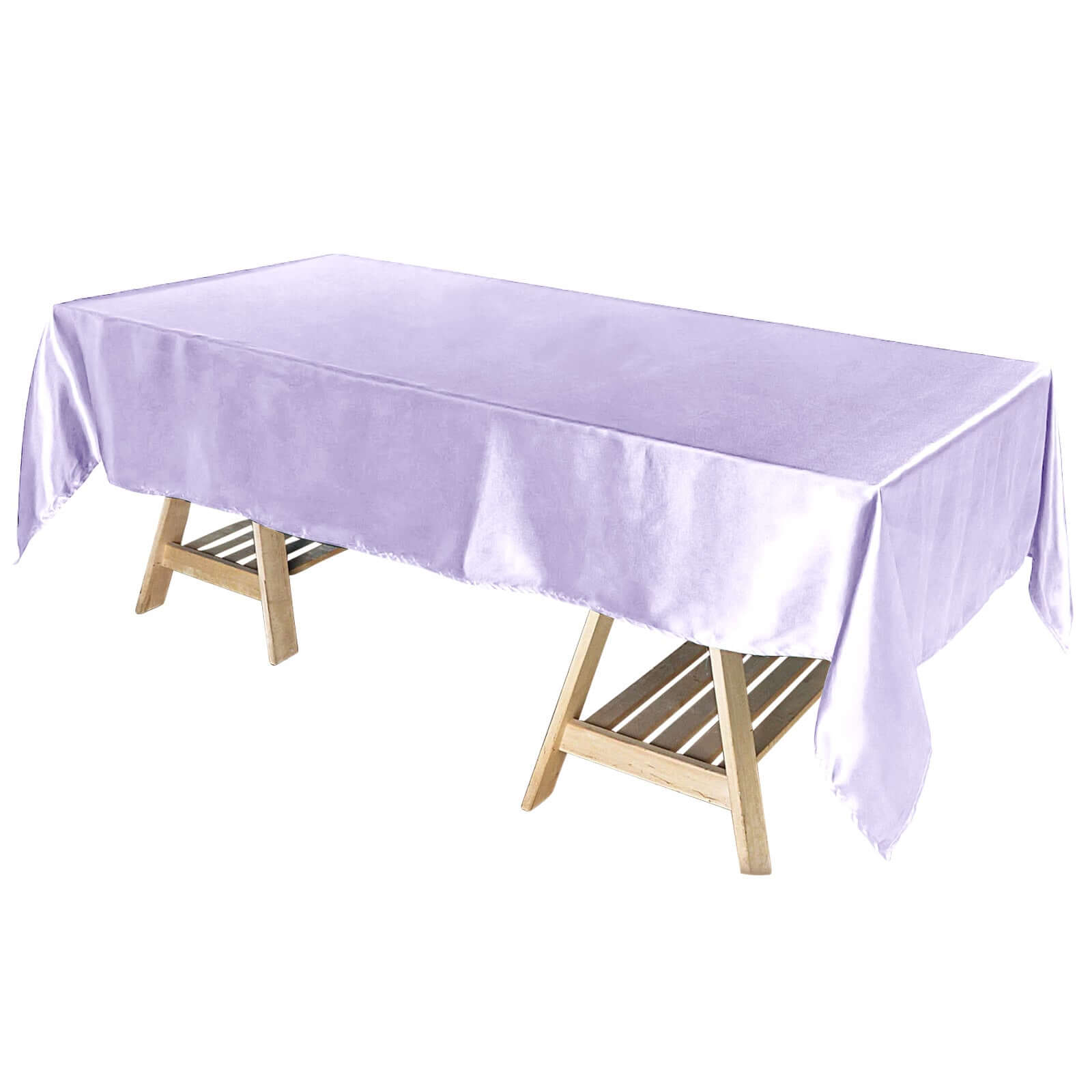 Satin Rectangular 60"x102" Tablecloth Lavender Lilac - Smooth and Lustrous Table Cover - Bell Racket Store