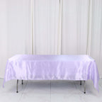 Satin Rectangular 60"x102" Tablecloth Lavender Lilac - Smooth and Lustrous Table Cover - Bell Racket Store