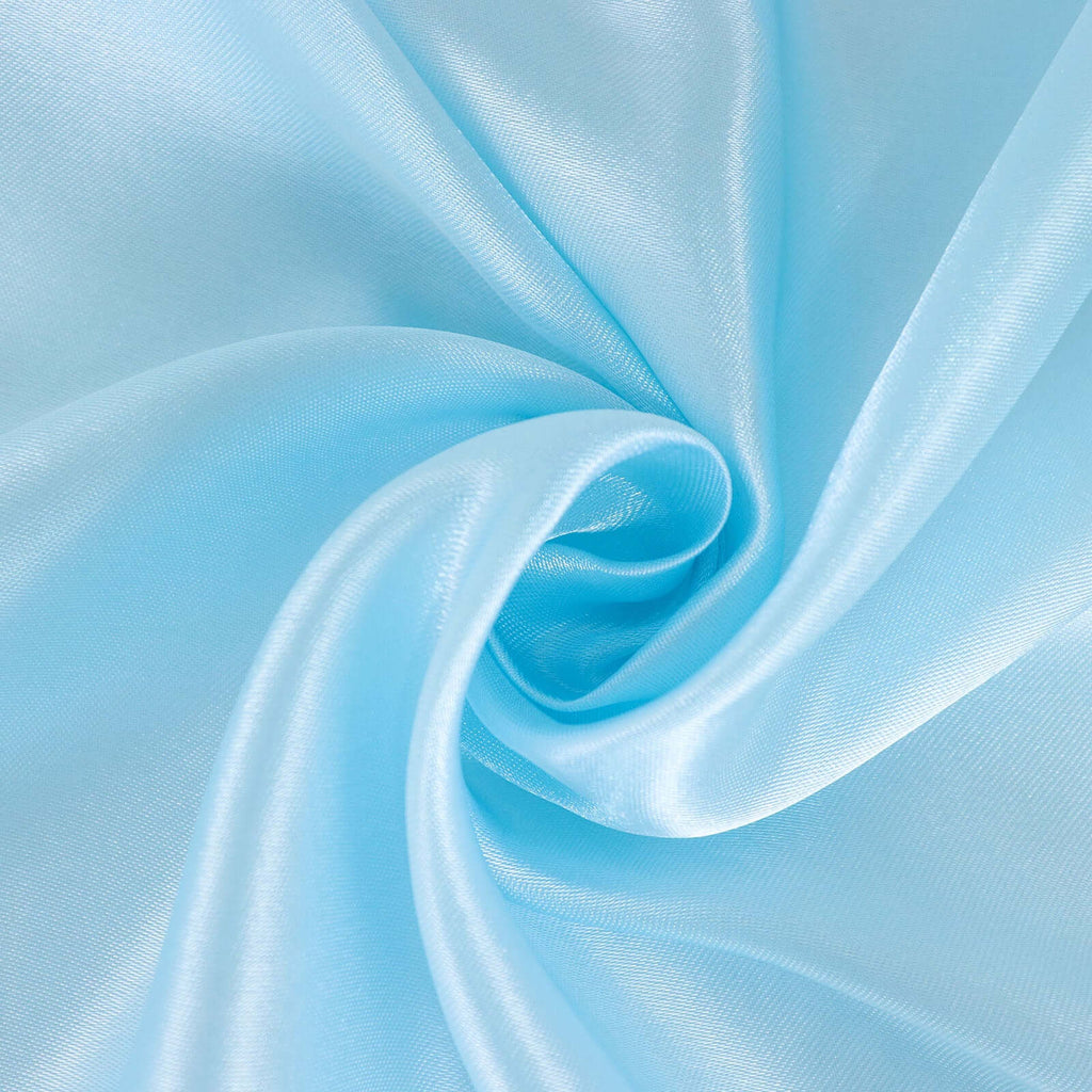 Satin Rectangular 60"x102" Tablecloth Light Blue - Smooth and Lustrous Table Cover - Bell Racket Store