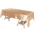 Satin Rectangular 60"x102" Tablecloth Nude - Smooth and Lustrous Table Cover