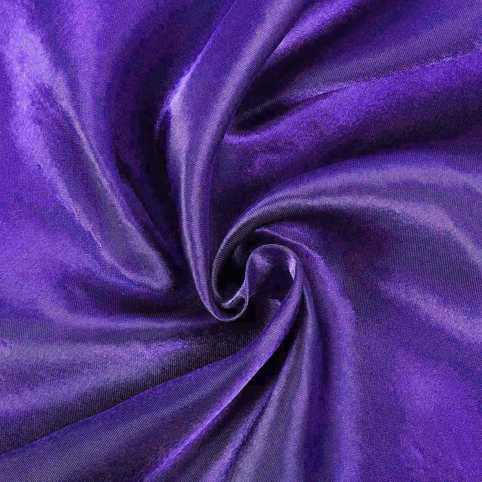 Satin Rectangular 60"x102" Tablecloth Purple - Smooth and Lustrous Table Cover - NestOCart