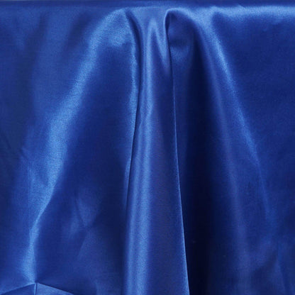 Satin Rectangular 60"x102" Tablecloth Royal Blue - Smooth and Lustrous Table Cover - NestOCart
