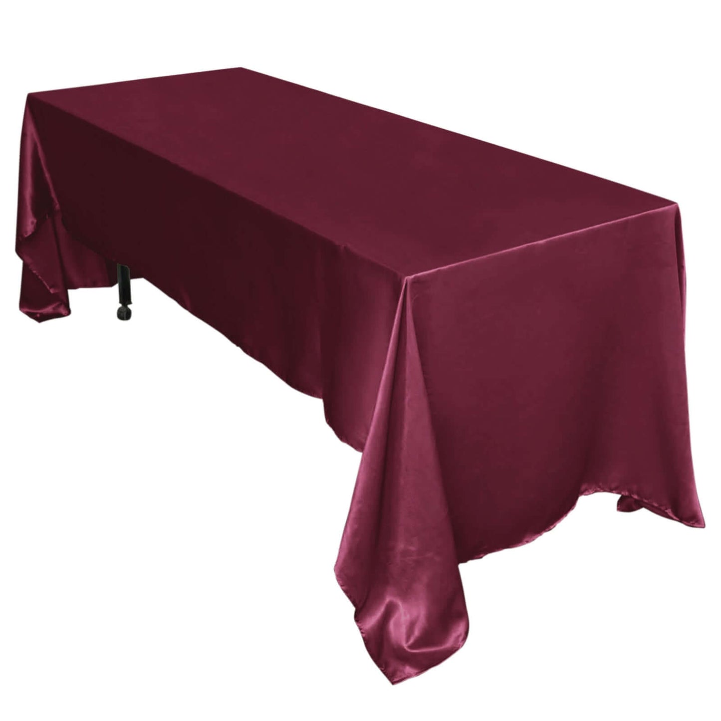Satin Rectangular 60"x126" Tablecloth Burgundy - Smooth and Lustrous Table Cover - NestOCart