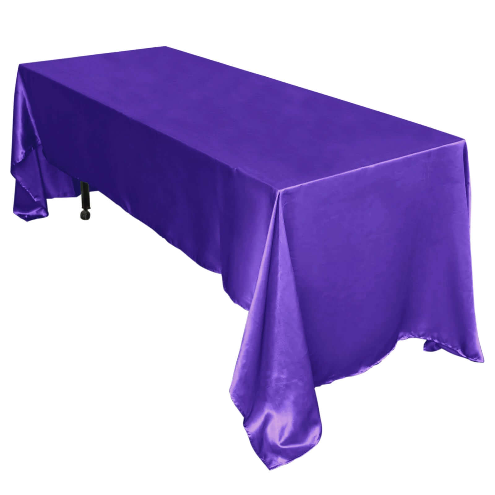 Satin Rectangular 60"x126" Tablecloth Purple - Smooth and Lustrous Table Cover - NestOCart