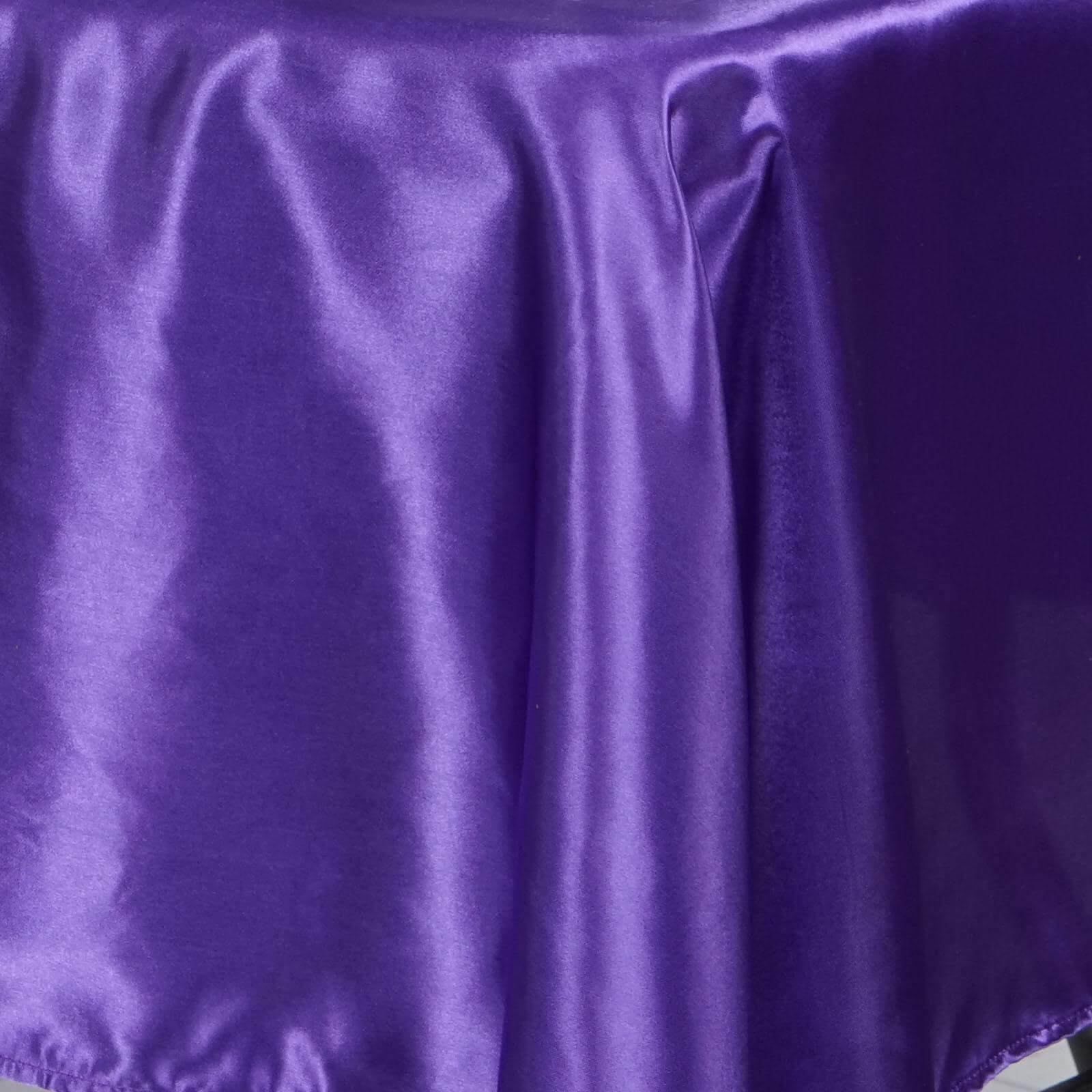Satin Rectangular 60"x126" Tablecloth Purple - Smooth and Lustrous Table Cover - NestOCart