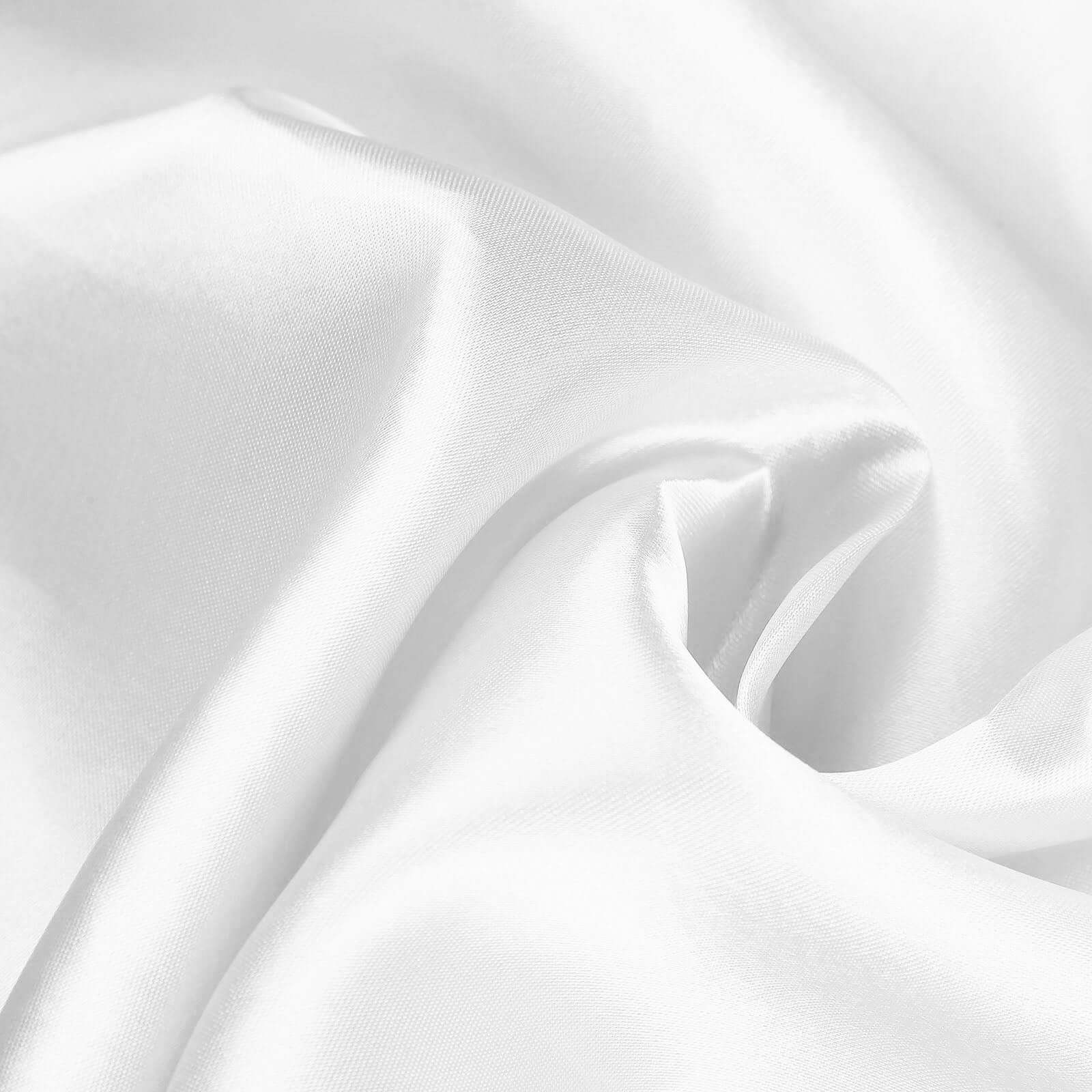 Satin Rectangular 72"x120" Tablecloth White - Smooth & Easy to Maintain Table Cover For Classy Weddings & Events - NestOCart
