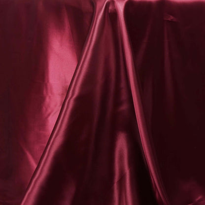 Satin Rectangular 90"x132" Tablecloth Burgundy - Seamless Table Cover - NestOCart