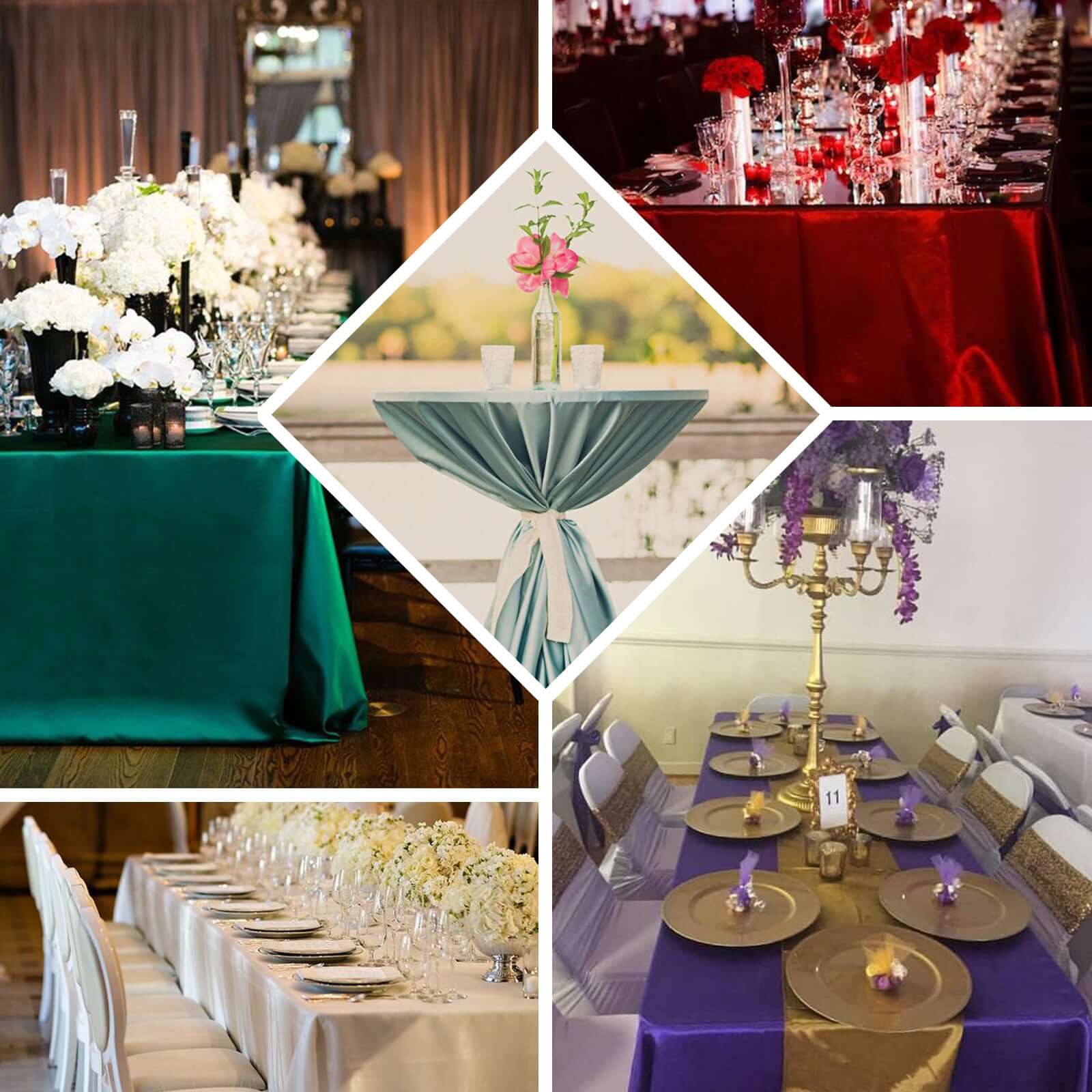 Satin Rectangular 90"x132" Tablecloth Gold - Seamless Stylish Table Cover for Weddings and Parties - NestOCart