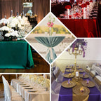 Satin Rectangular 90"x132" Tablecloth Lavender Lilac - Seamless Table Cover - Bell Racket Store