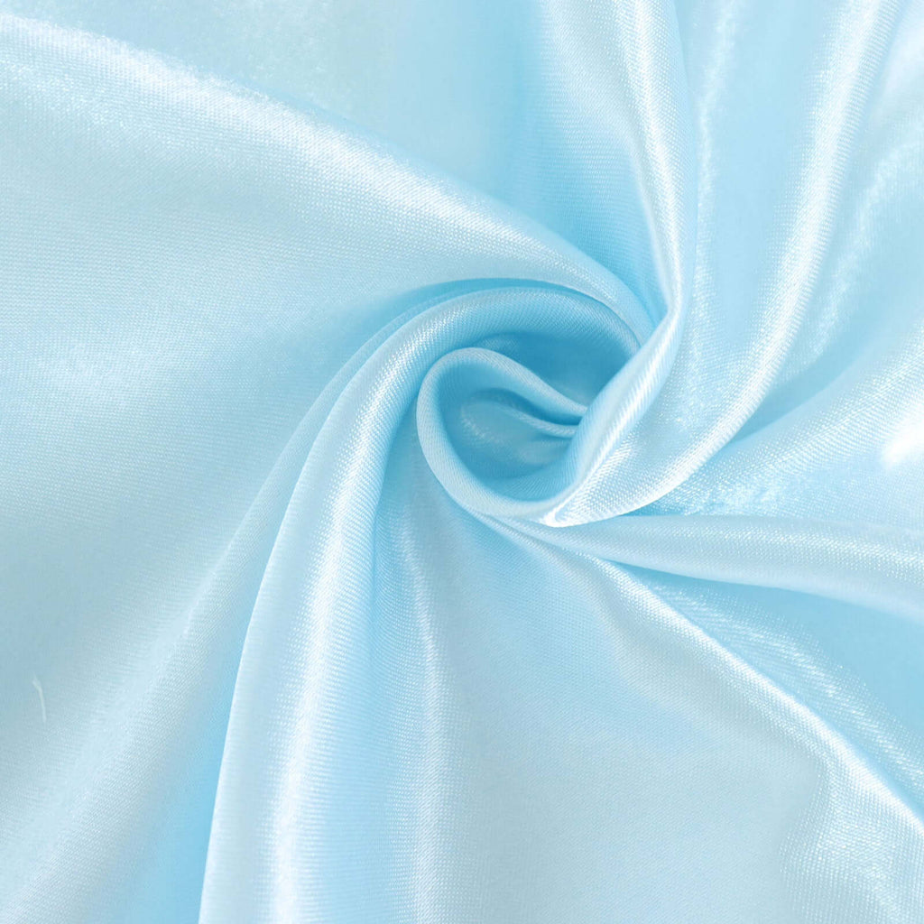 Satin Rectangular 90"x132" Tablecloth Light Blue - Seamless Table Cover - Bell Racket Store