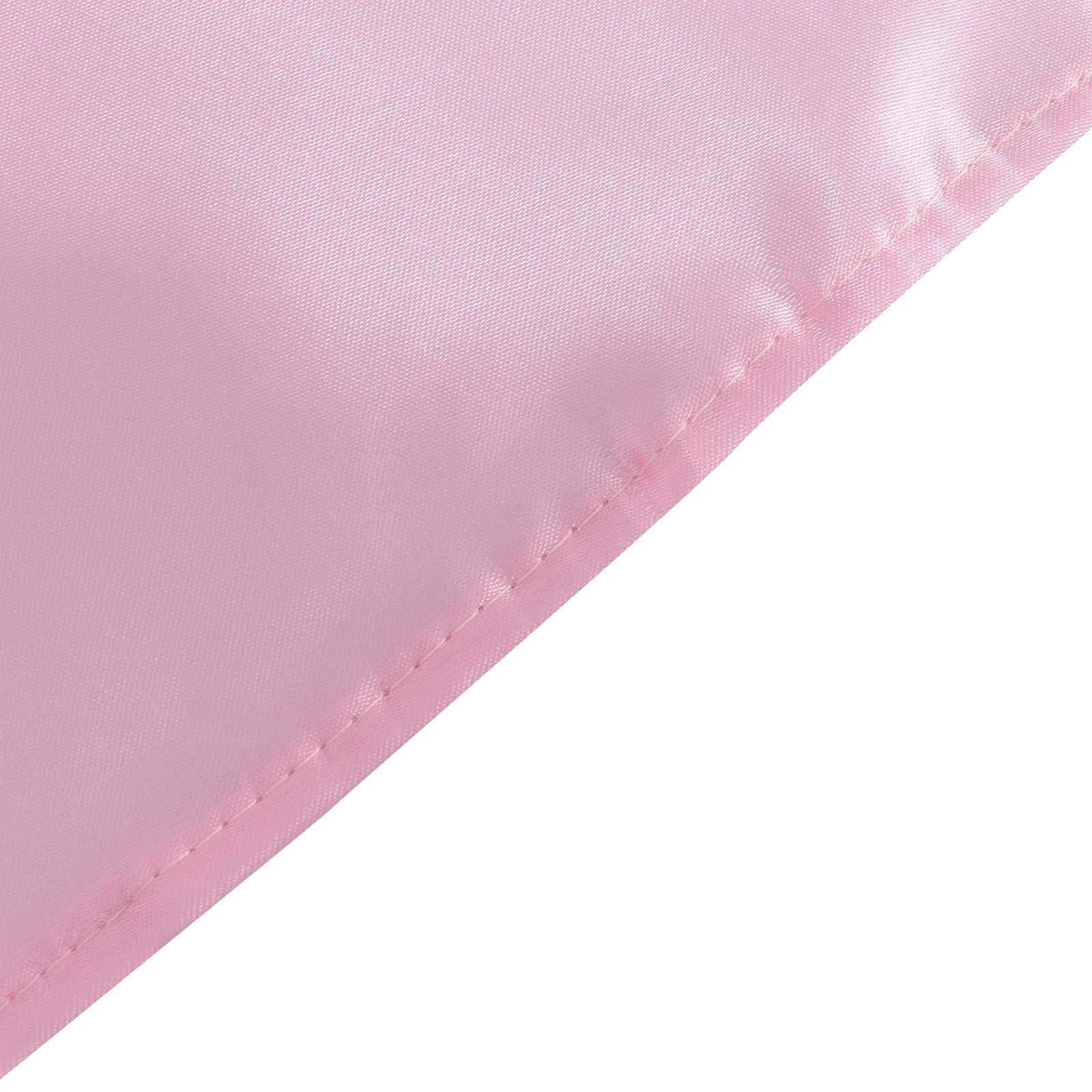 Satin Rectangular 90"x132" Tablecloth Pink - Seamless Table Cover - Bell Racket Store