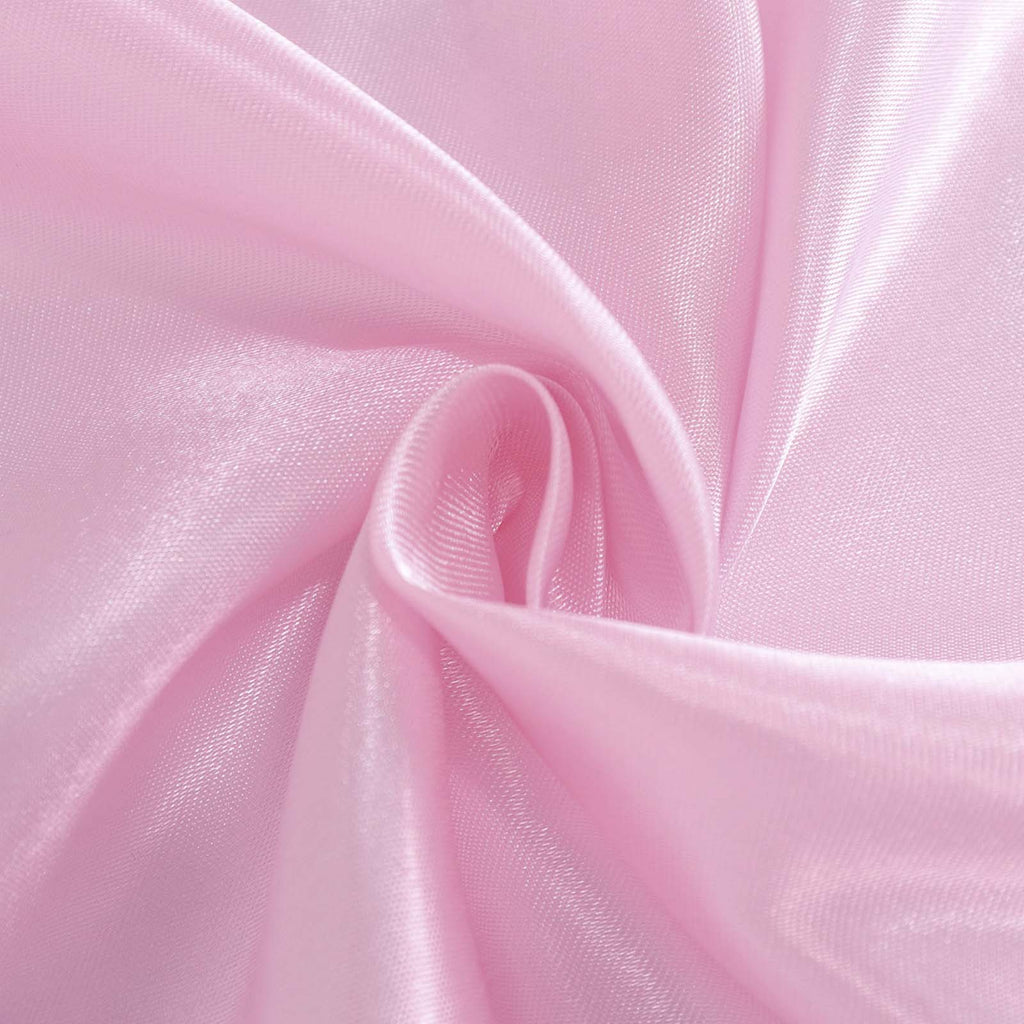 Satin Rectangular 90"x132" Tablecloth Pink - Seamless Table Cover - Bell Racket Store