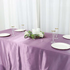 Satin Rectangular 90"x132" Tablecloth Violet Amethyst - Seamless Table Cover - Bell Racket Store