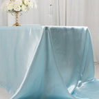 Satin Rectangular 90"x156" Tablecloth Light Blue - Seamless Table Cover - Bell Racket Store