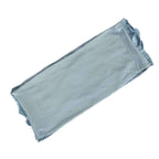 5 Pack Satin Spandex Chair Sashes Dusty Blue - Rosette Design Stretch Chair Bands 6"x14"