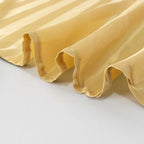 Satin Striped 90"x132" Rectangular Tablecloth Champagne - Seamless Silky Smooth Table Cover - Bell Racket Store