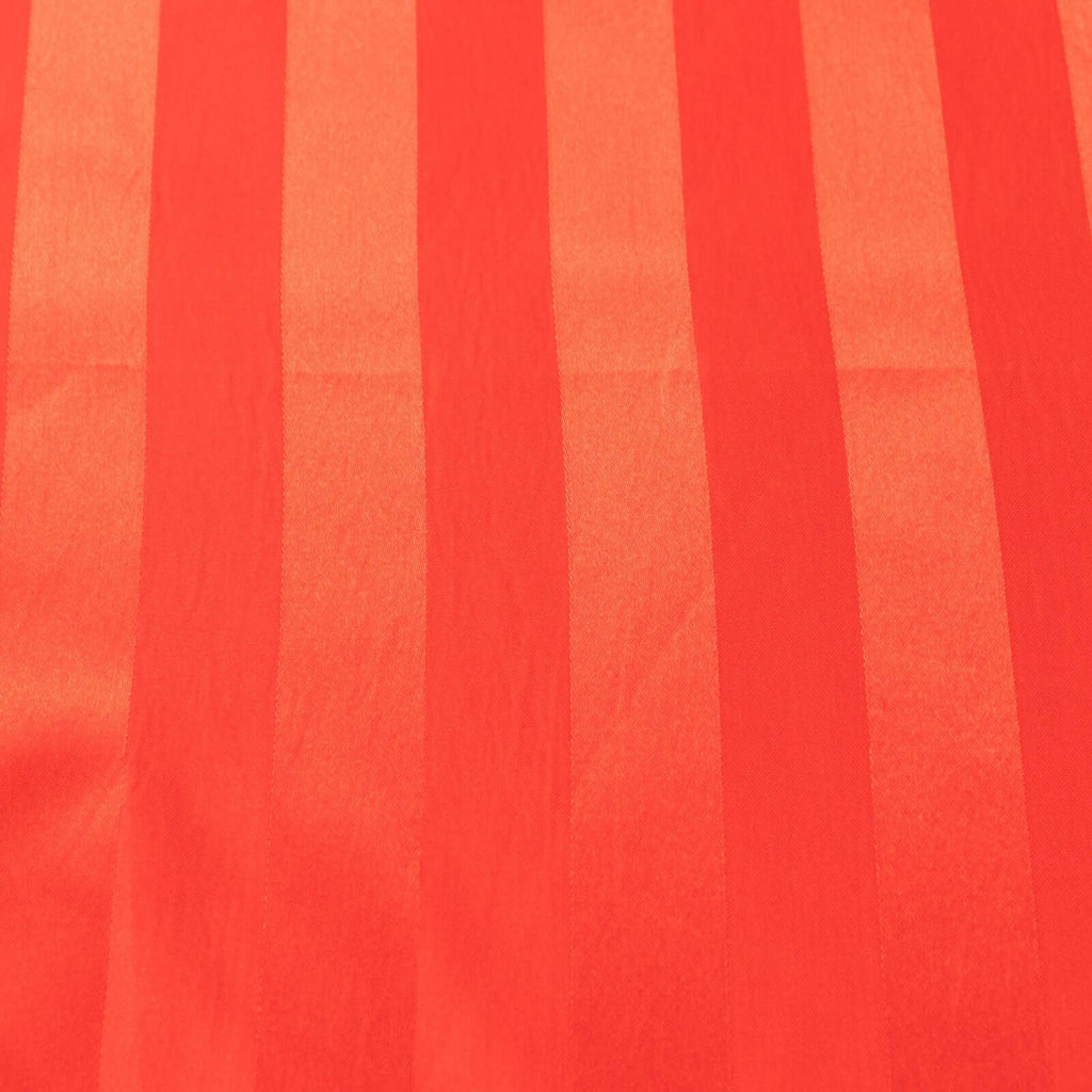 Satin Striped 90"x132" Rectangular Tablecloth Red - Seamless Silky Smooth Table Cover - Bell Racket Store