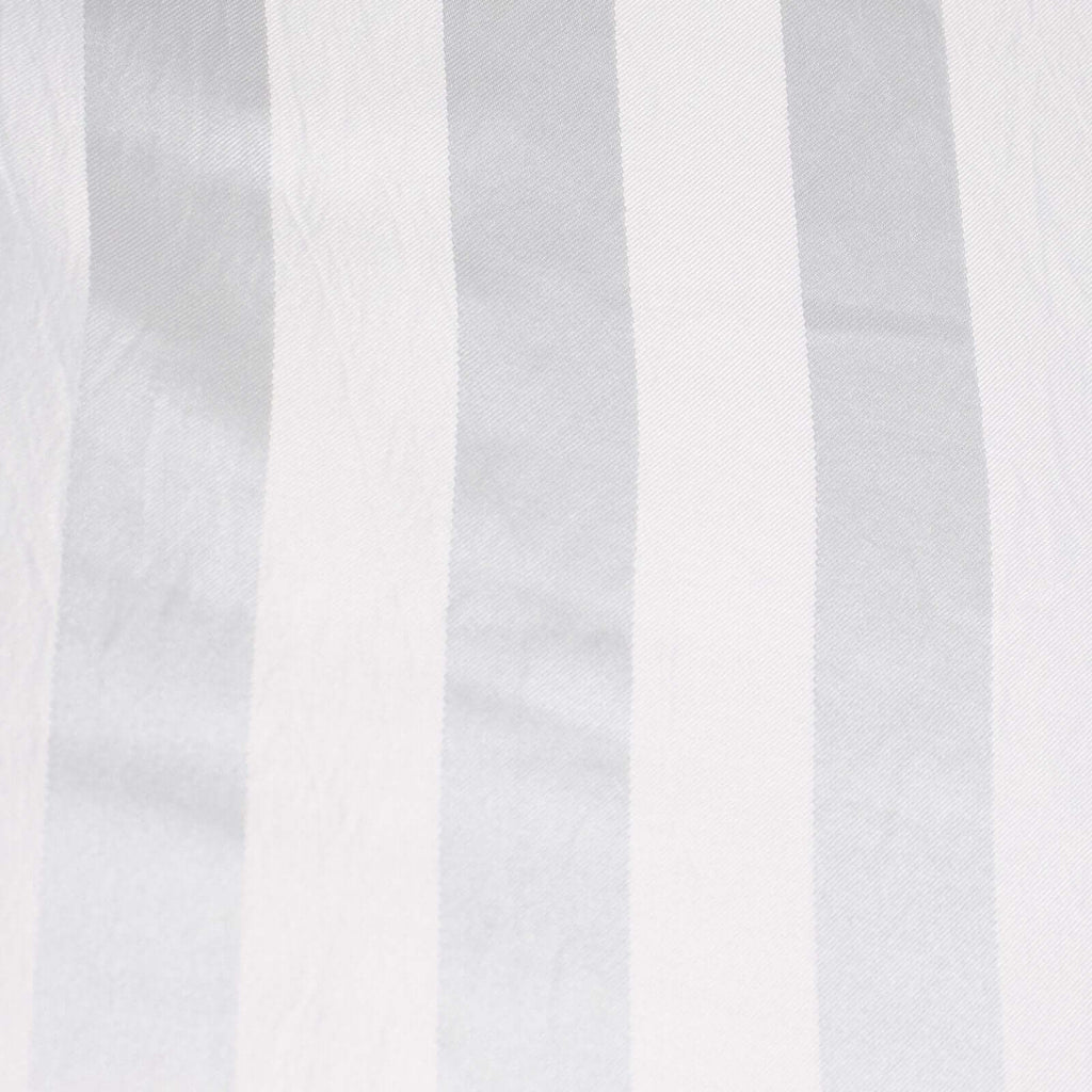 Satin Striped 90"x132" Rectangular Tablecloth White - Seamless Silky Smooth Wedding Decor - Bell Racket Store