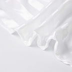 Satin Striped 90"x132" Rectangular Tablecloth White - Seamless Silky Smooth Wedding Decor - Bell Racket Store