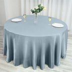 Satin 120" Round Tablecloth Dusty Blue - Stylish Seamless Table Cover