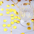 Metallic Round Party Confetti 18G Bag Gold Foil, Balloon Table Confetti Glitter Dots for Festive Weddings Baby Bridal Showers & Events