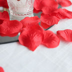 500-Pack Rose Petals Round Design Red Silk Confetti - Decorative Scatters for Tables and Floors