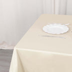 Scuba 54"x54" Table Overlay Square Tablecloth Beige - Wrinkle Free & Stain Resistant Table Cover - Bell Racket Store