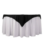 Scuba 54"x54" Table Overlay Square Tablecloth Black - Wrinkle Free & Stain Resistant Table Cover - Bell Racket Store